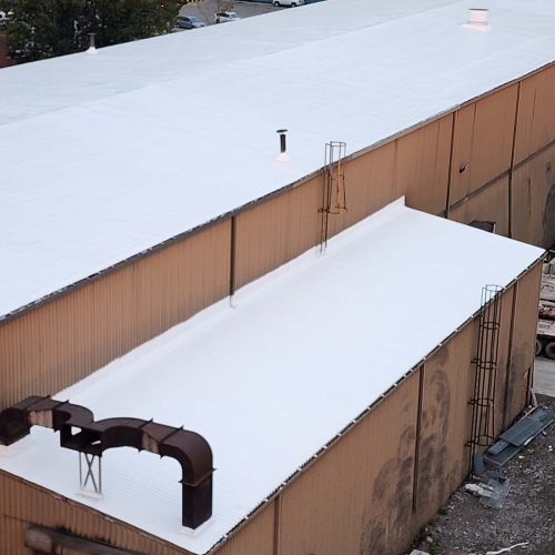 Industrial spray polyurea coating application in Oakland County Michigan