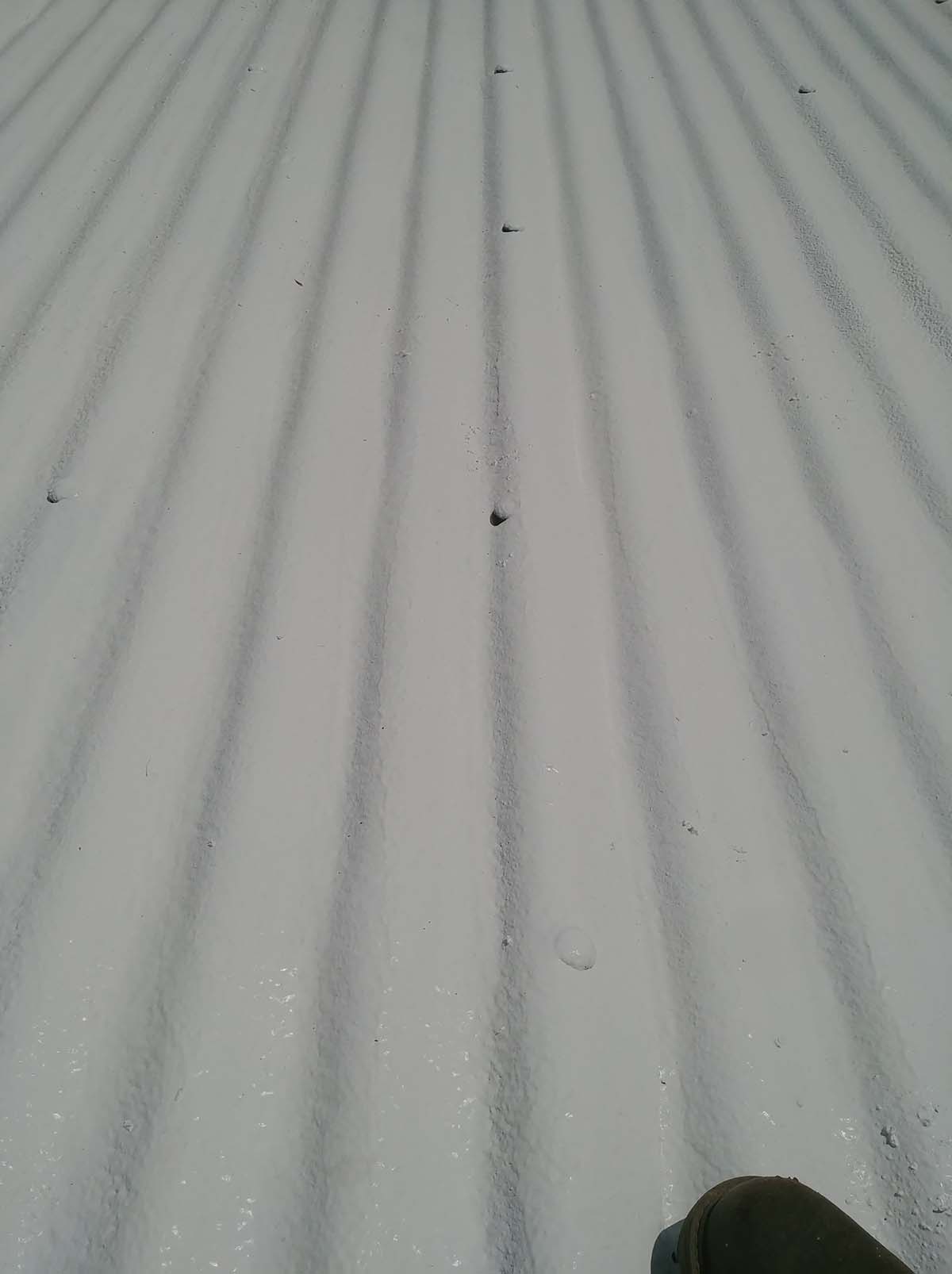 SPF roof coating project in Holly MI