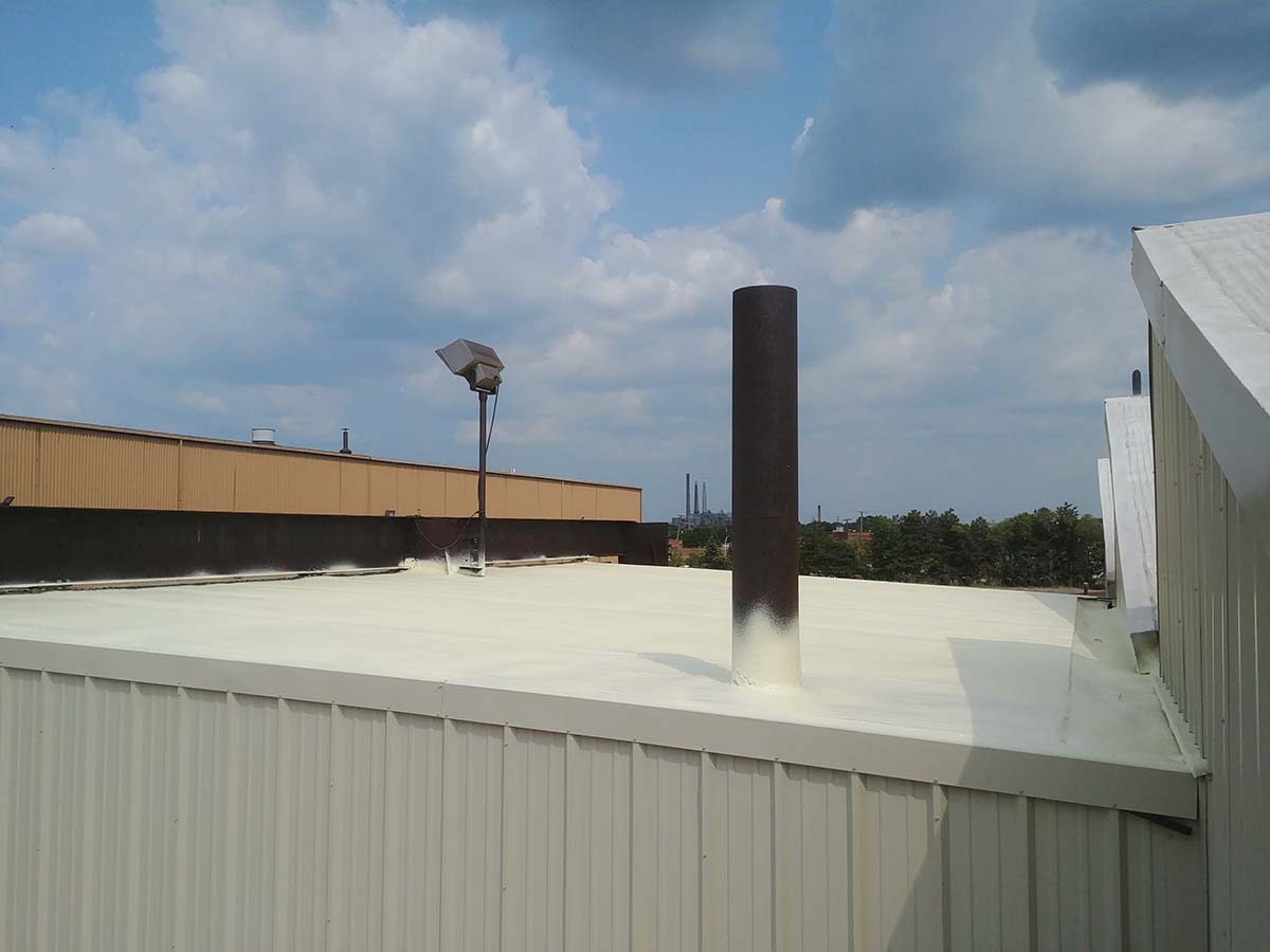 Commercial spray foam roof in Lapeer MI