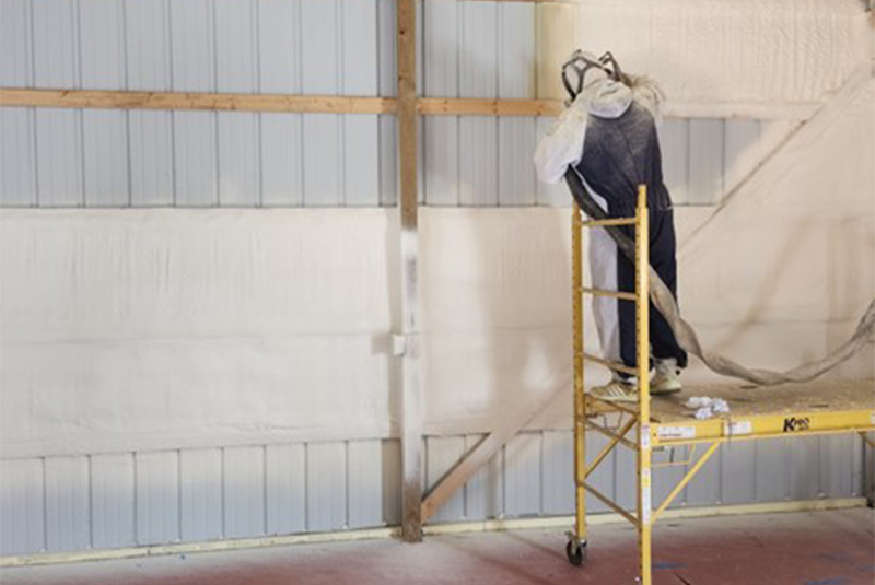 SprayTight spray foam insulators on the job in Michigan